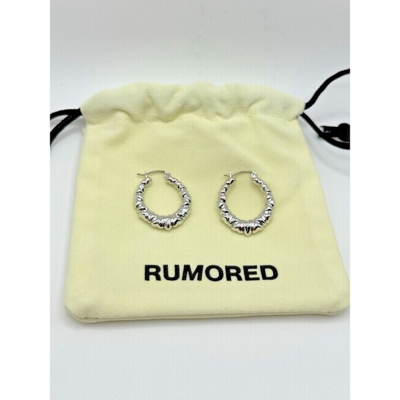 Rumored Silver Hoop Earrings - Picture 2 of 5